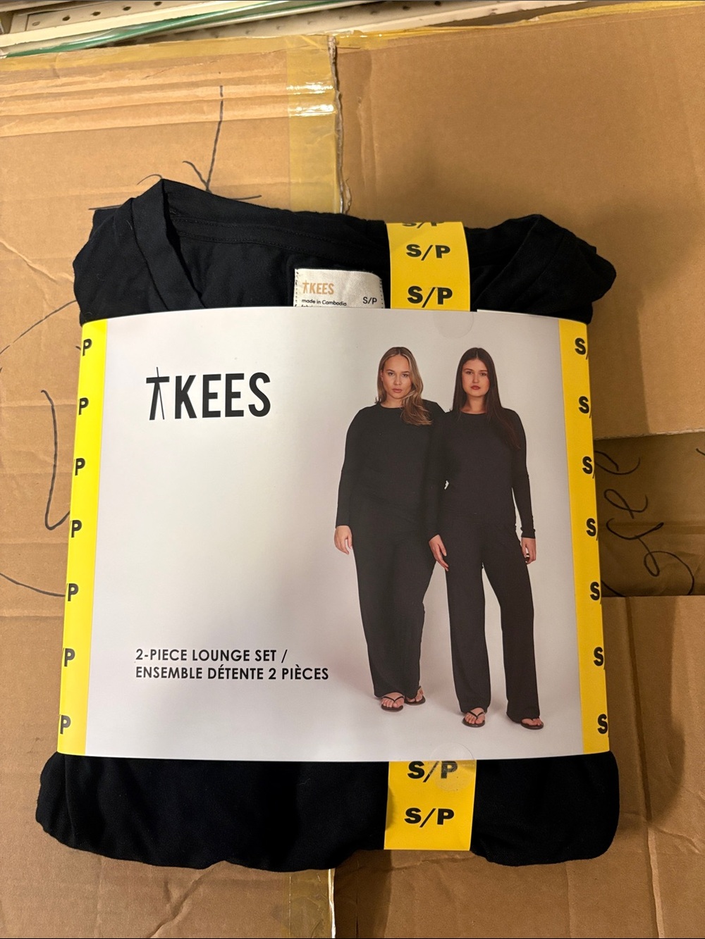 TKEES Women's Black 2-Piece Lounge Set